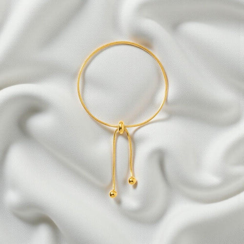 Gold Sliding Bracelet – Minimalist Adjustable Jewelry
